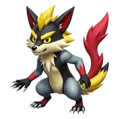 Zeraora-Zangoose-Obstagoon-fusion sticker