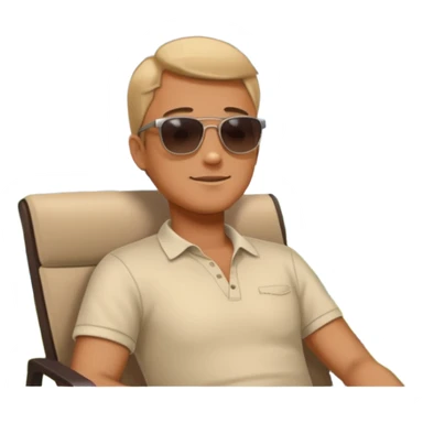 Guy relaxing in park facing towards the sky sticker