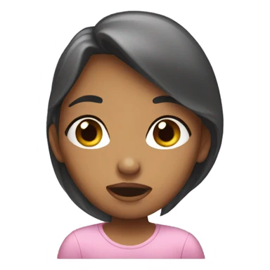 whispering girl emoji  sticker