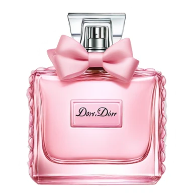 Light pink Miss Dior perfume with bow sticker