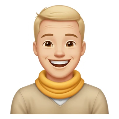 hands holding neck laughing guy sticker