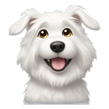 White fluffy dog ￼ sticker