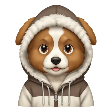 Dog wearing a hoodie  sticker