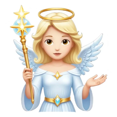 Angel Queen made of light with wand sticker