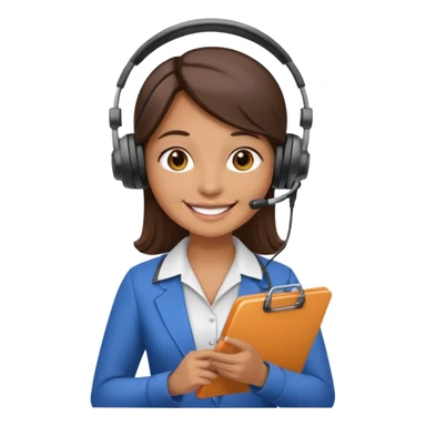 Event Planner Holding A Clipboard And Headset sticker