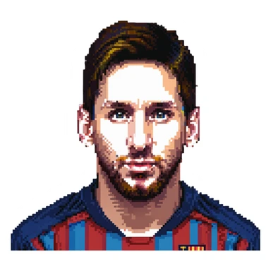 portrait of Lionel Messi sticker