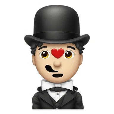 charlie chaplin with a red bandage on arm sticker