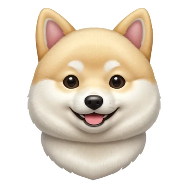 White shiba inu happy sticker