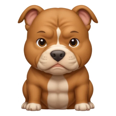 light brown pocket bully facing forwards, head and shoulders sticker