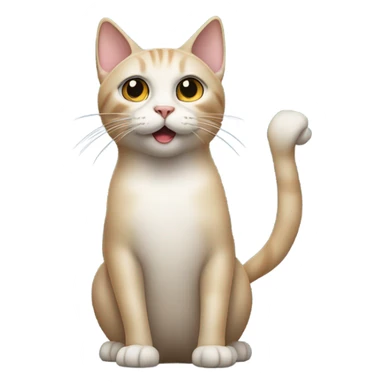 Cat showing middle finger sticker