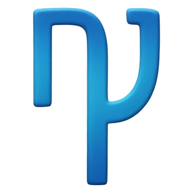 The letters P and A in blue in a cool design but the letters are not combined sticker