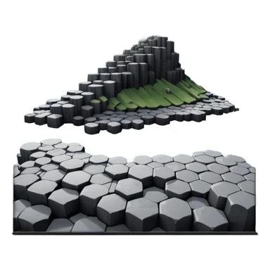 giant's causeway in northern ireland it has hexagonal rock pillars set against the ocean sticker