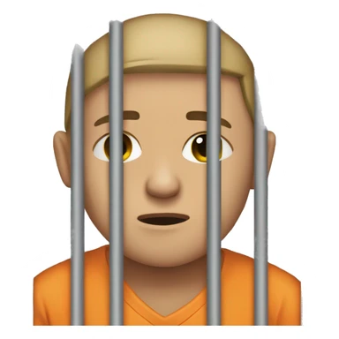 Make an emoji of me crying behind bars in jail sticker