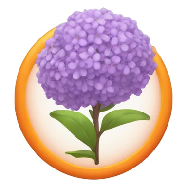 lilac and orange event badge sticker