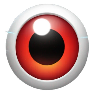 red eyes with laser beam out  sticker