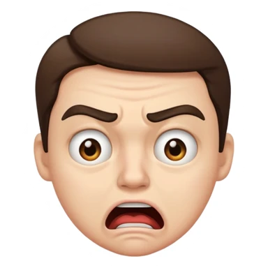 
A disgusted face, with one eyebrow raised and the mouth open sticker