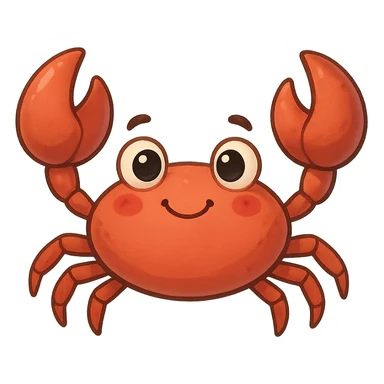 cute young crab, variation 4 sticker
