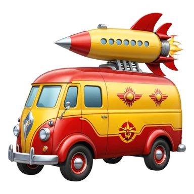 Heroic SuperBug hot rod Ron’s exterminator superminator antique rocket-powered tall robot Chevy delivery van (motto: bug out rocket Bombing creepy bugs is fun) sticker