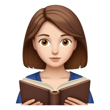 woman reading book sticker