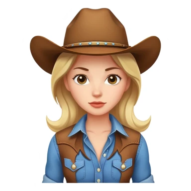 Cute cowgirl with unbuttoned shirt  sticker