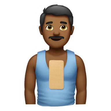 man bandaid on both nipples sticker