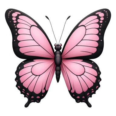 black and pink butterfly sticker