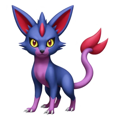 Sneasel-Weavile-Zangoose-Genesect-Umbreon-fusion-hybrid, full body sticker