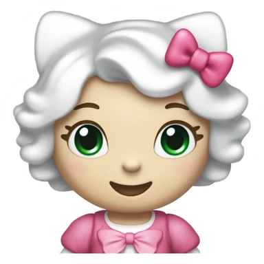 Hello kitty blushing and smiling sticker