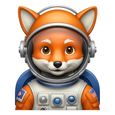 fox astronaut sticker