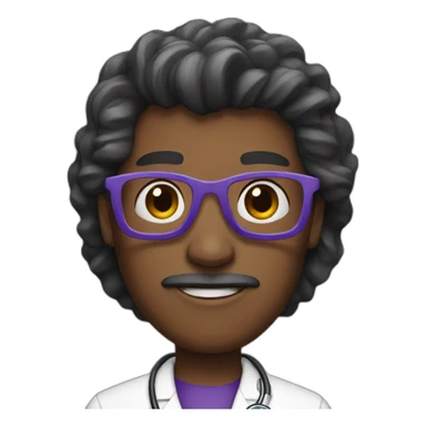 Purple doctor sticker