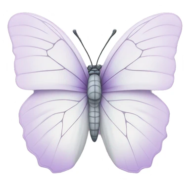 Lilac white butterfly  sticker