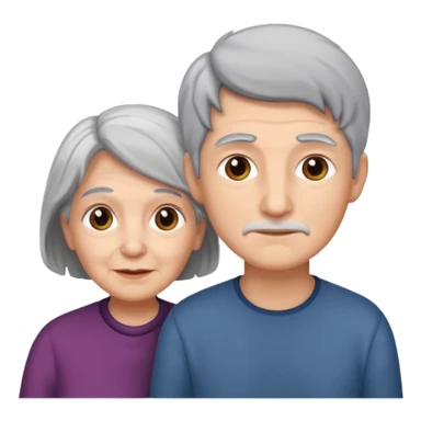 lo mismo que estas haciendo solo coloca alado de la abuela un hombre joven  sticker