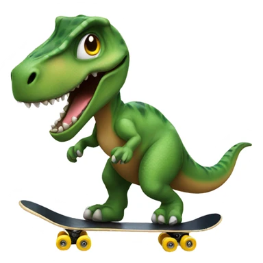 dinosaur skateboarding  sticker