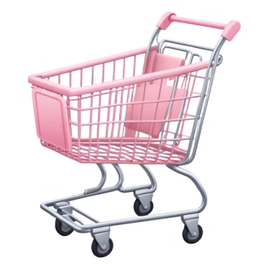 Pale pink empty shopping cart sticker
