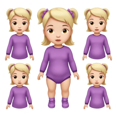 Baby Girl, Different Pose, different outfit, single Baby Girl only. sticker