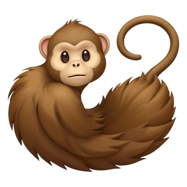 monkey tail sticker