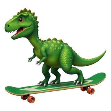 Dinosaur on a skateboard sticker