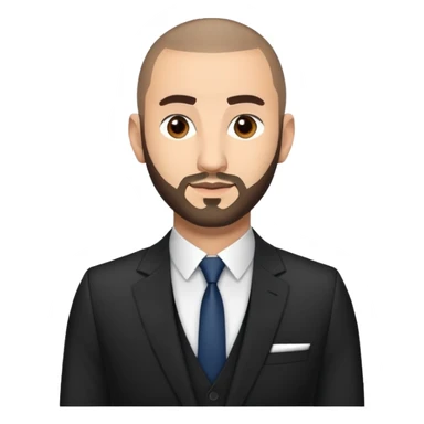 karim benzema, light skinned, wearing suit, photorealistic sticker