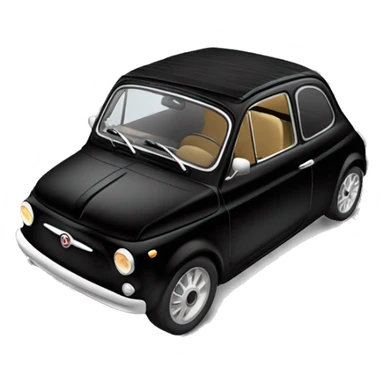 Black fiat 500c sticker