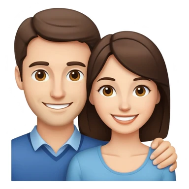 caucasian couple brunette sticker