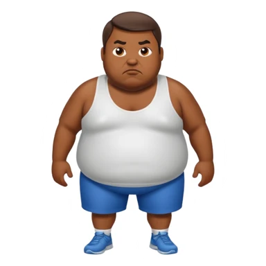 a fat man work out sticker