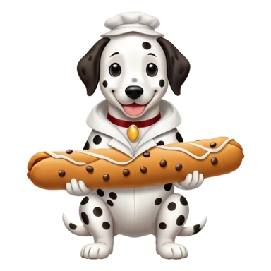 Dalmatian in a conoli costume  sticker