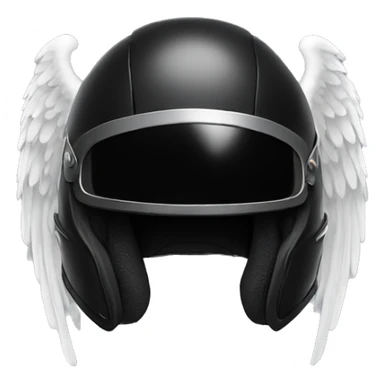 black moto helmet with wings sticker