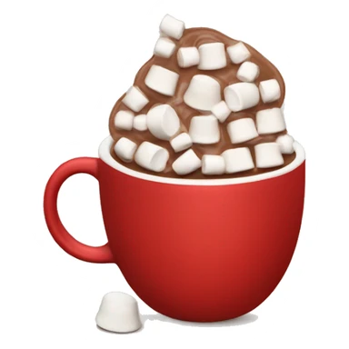 Hot chocolate with marshmallows Christmas themed red cup  sticker