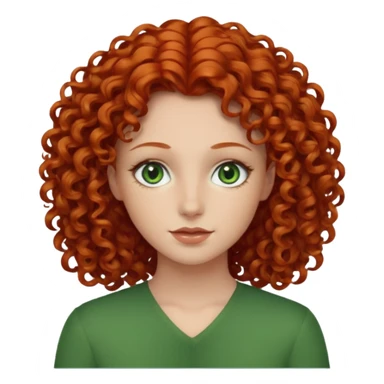 I am red head curly,green eyes sticker