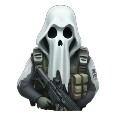 Ghost character from call of duty sticker