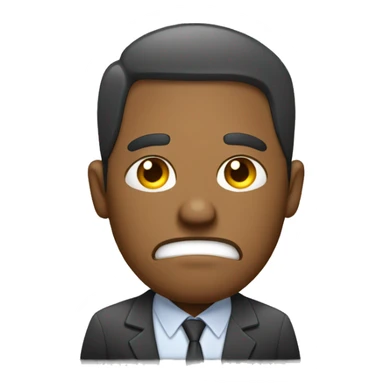 tired office worker with bags under his eyes sticker