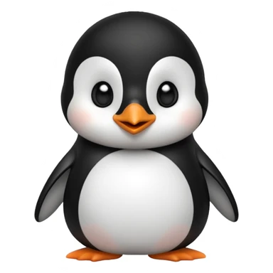 Cute penguin giving kisses sticker