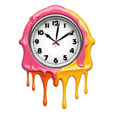 salvador dali melted spam clock sticker