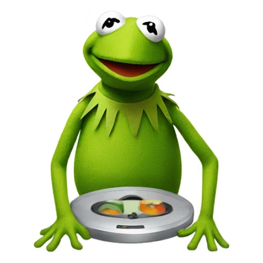 Kermit elliptical  sticker